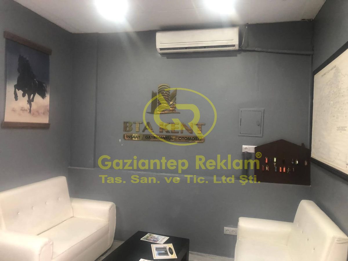 Lüks Paslanmaz Altın alukor Harf Ofis Tabela Çözümü