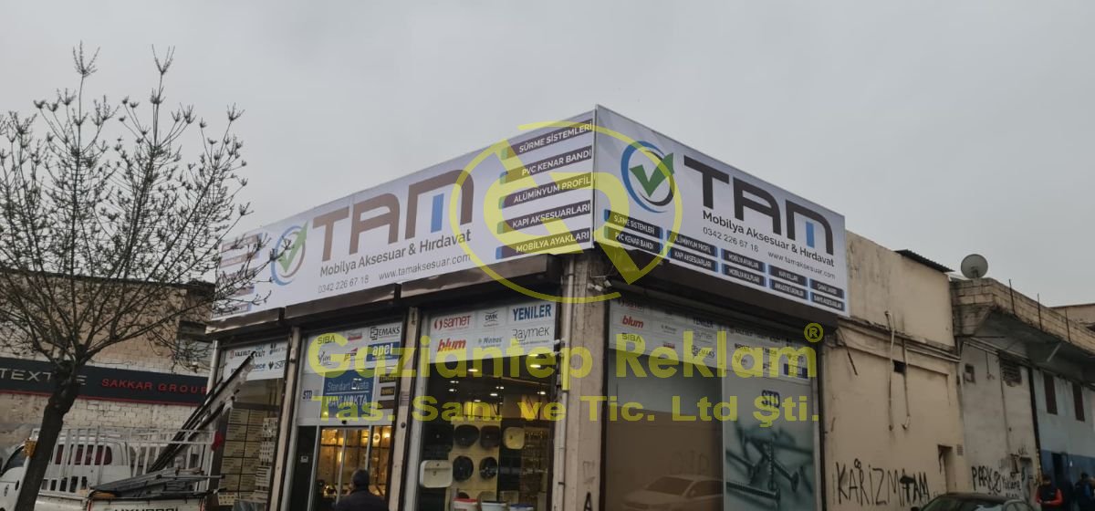 TAM Mobilya Aksesuar & Hırdavat Işıksız Vinil Germe Tabela